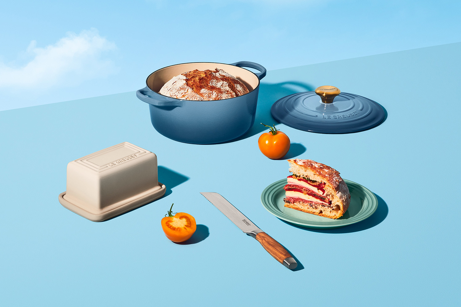 Sandwich pique-nique sur pain sans pétrissage à la cocotte